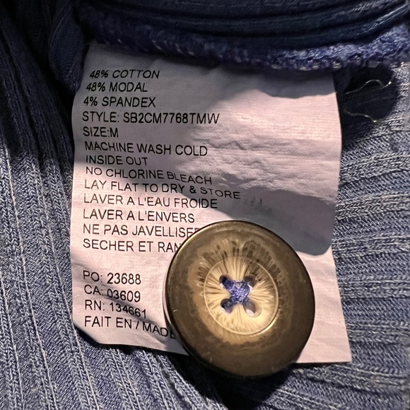 NWT Spades Ribbed Mineral Wash Distressed Button Front Cardigan size M - Picture 2 of 10